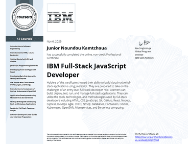 IBM Full-Stack JavaScript